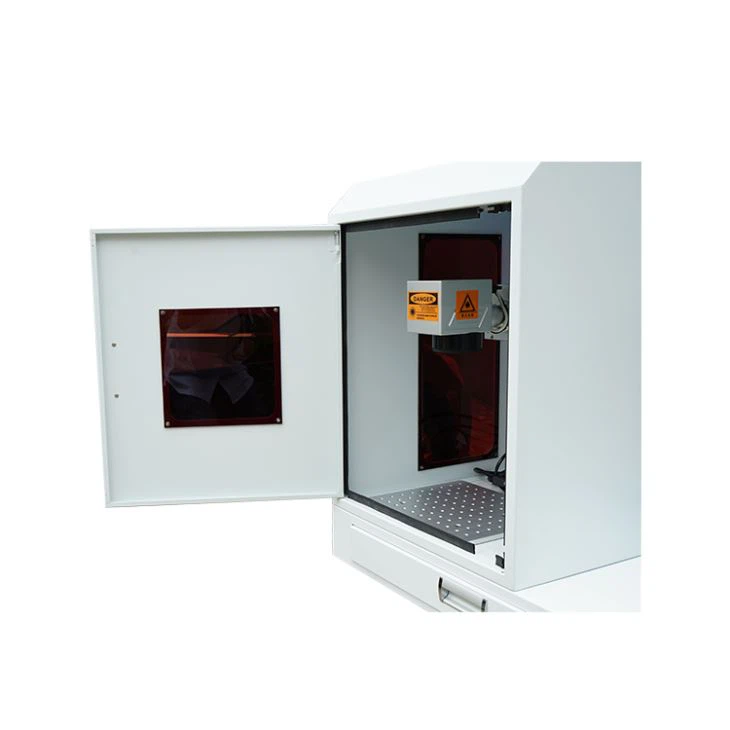 MRJ 30W Fiber Laser Marking Machine with Full Enclosed Cabinet Type